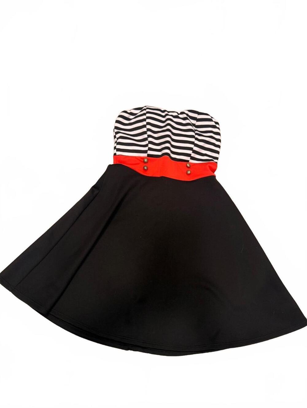Vintage Y2K January 7 Sailor Mime Dress M Strapless Halloween Costume
